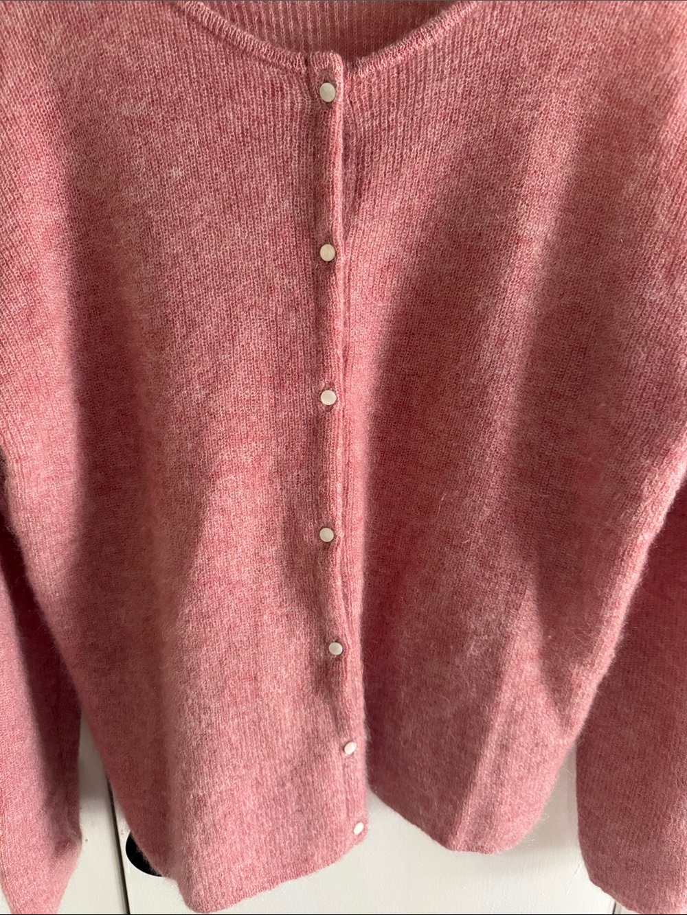Sezane Gaspard Cardigan in rosewood - Picture 3 of 5
